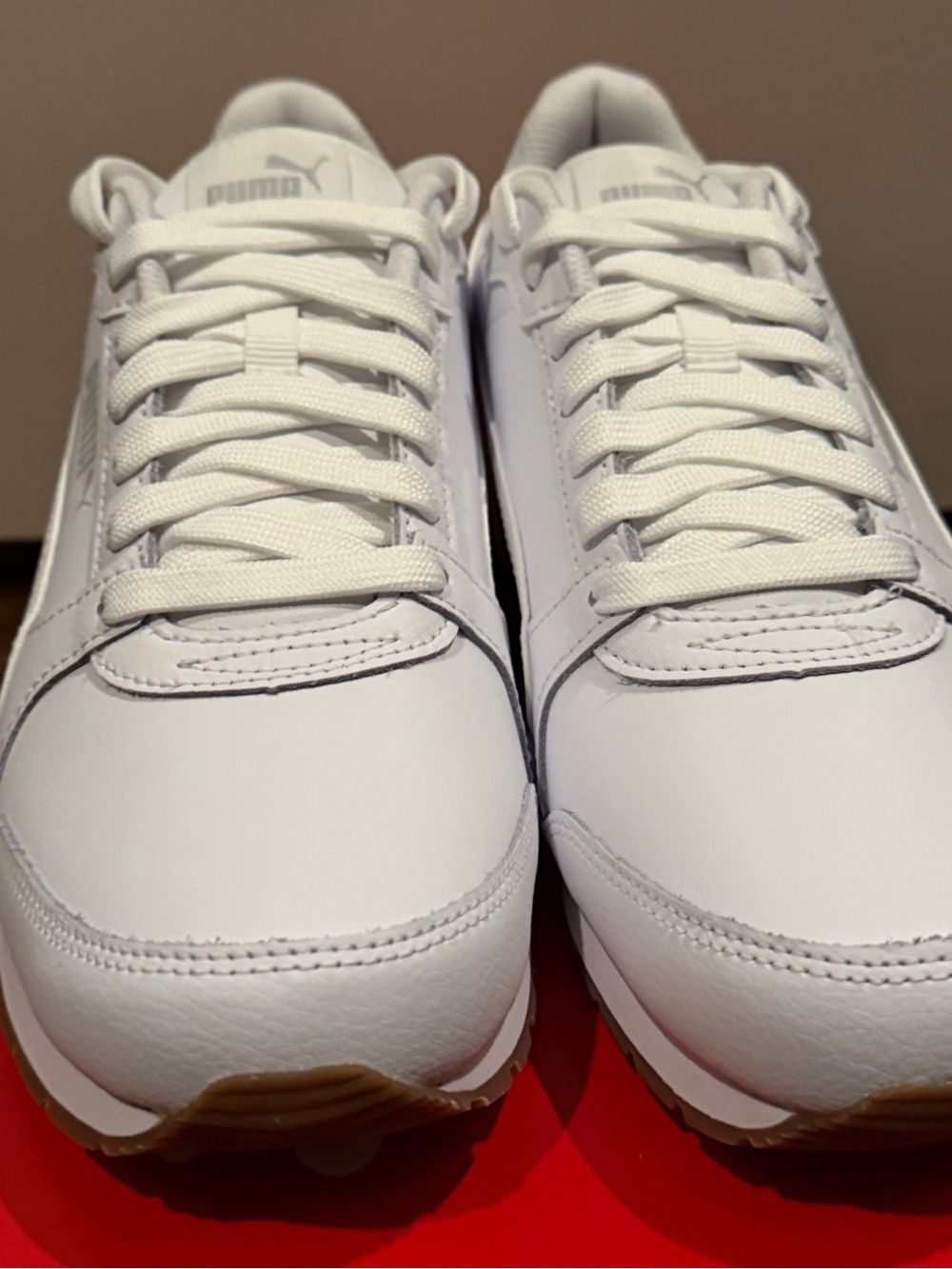 Puma White Leather Low-Top Sneakers, Women’s Size 8.5